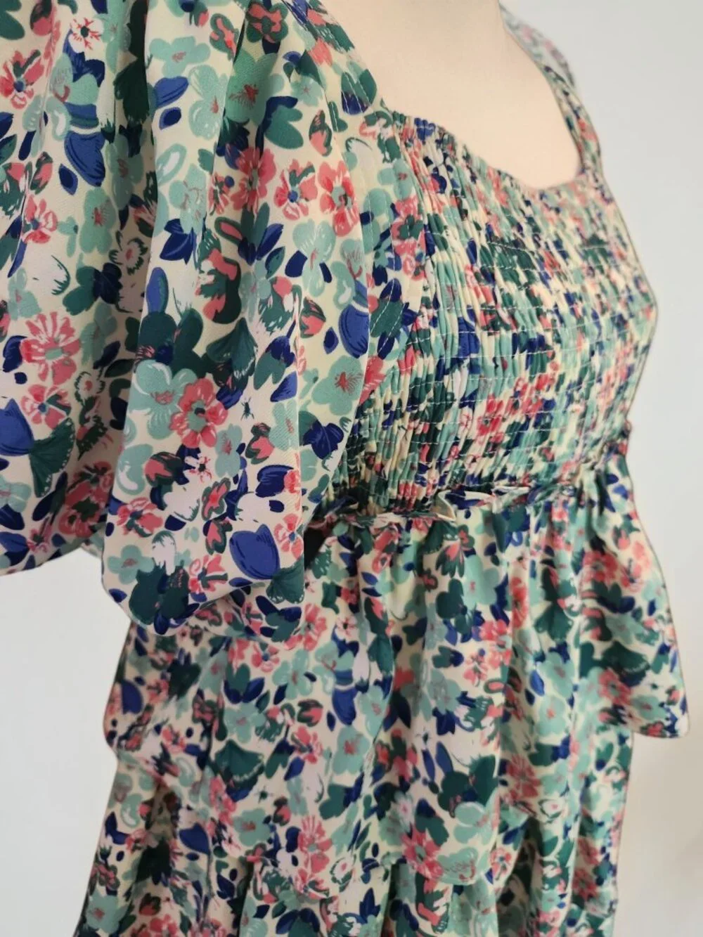 🌼 First Love Dress Size Large NWT | Floral Smocked Babydoll Mini - Picture 6 of 12